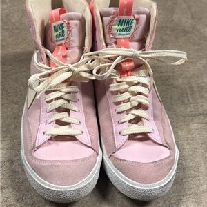 Nike Blush Pink High-Top Sneakers